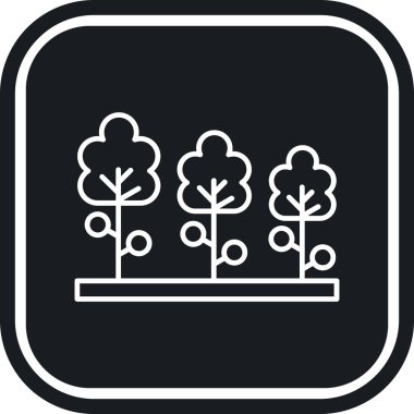 ağaç simgesinin vektör illüstrasyonu