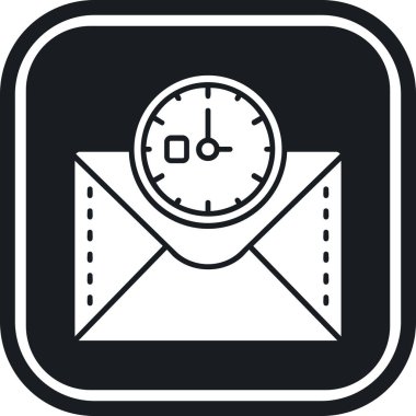 Saati olan zarf mektup