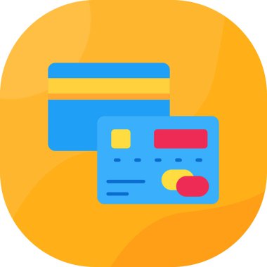 Kredi kartı ikonu vektör illüstrasyonu