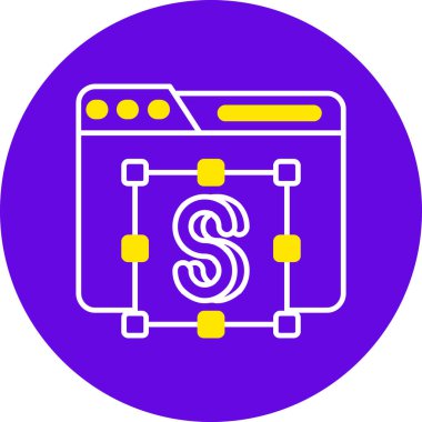 Dolar. Web simgesi basit illüstrasyon