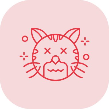 kedi simgesi vektör illüstrasyonu