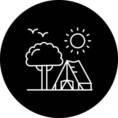 Ağaç simgesinin vektör çizimi