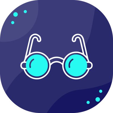 Gözlük. Web simgesi basit illüstrasyon