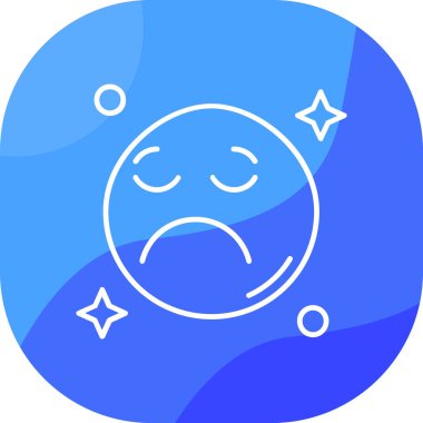 üzgün yüz simgesi, vektör illüstrasyonu