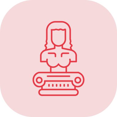 güzel kadın manken vektör çizgisi simgesi