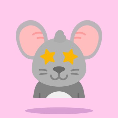 Şirin küçük sıçan. çizgi film biçimi.