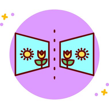 Güneş ve çiçek vektör illüstrasyonlu kitap