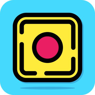 Moda düz izole edilmiş kamera simgesi