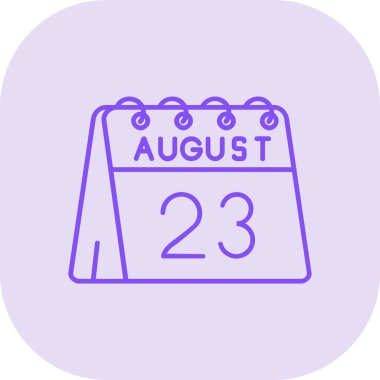 12 Ağustos takvimi tek günlük simge basit biçim vektör illüstrasyonuName