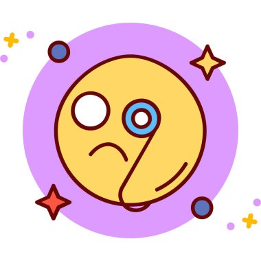 üzgün ay simgesi vektör tasarımı