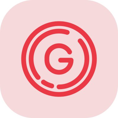 g ilk harf vektör illüstrasyonu