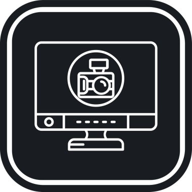 Web kamera simge vektör çizim