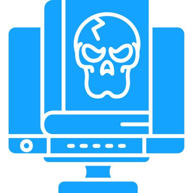 siber suç dizüstü bilgisayarı simgesi - taslak biçimi