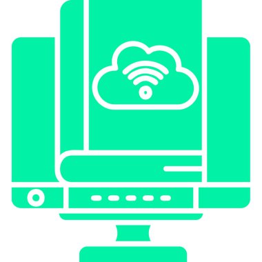 Modern b 'nin vektör illüstrasyonu bulut simgesinden yoksun