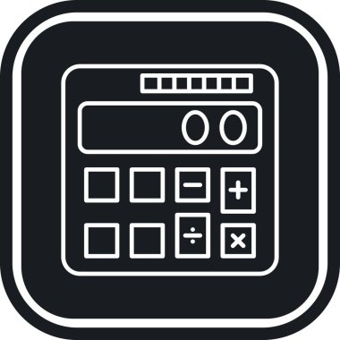 Hesap makinesi. Web simgesi basit illüstrasyon