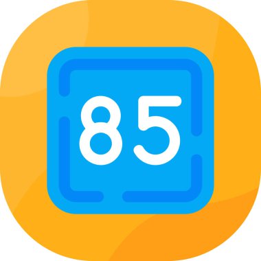 6 numaralı simge, vektör, illüstrasyon