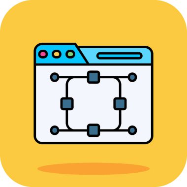 Web sitesi, vektör illüstrasyonu için web tasarım simgesi