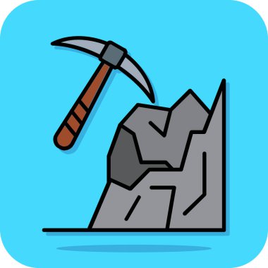 Balta ve taş, vektör illüstrasyonu