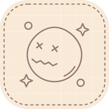 şirin bebek yüzü ikon tasarım vektör çizimi