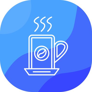 kahve fincanı ikonu vektör illüstrasyonu