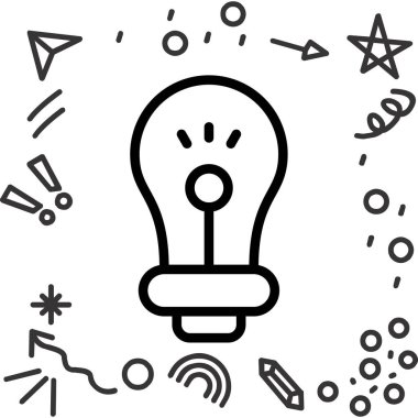 Moda Biçimli Ampul Simgesi İzole Arkaplan