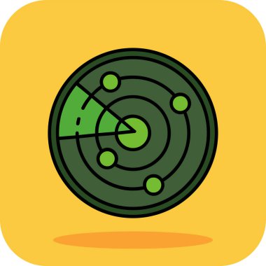 Gezegeni olan modern bir simgenin vektör çizimi