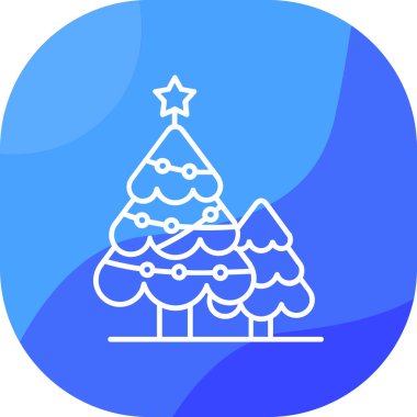 Bir noel ağacının vektör çizimi