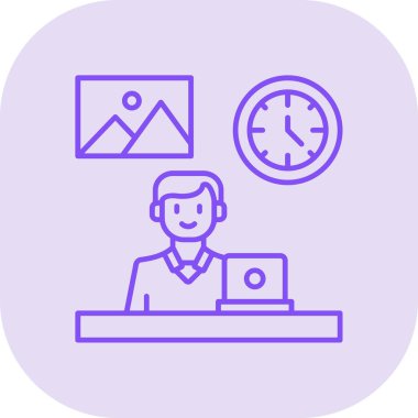 Dizüstü bilgisayar vektör illüstrasyonlu iş adamı