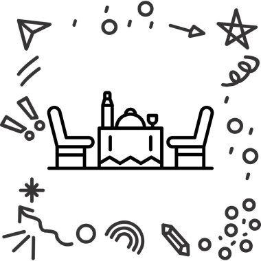 Çizgi Sihirli değnek simgesi beyaz arkaplanda izole edildi. Yıldız şeklinde sihirli aksesuar. Sihirli güç. Renkli taslak konsepti. Vektör.