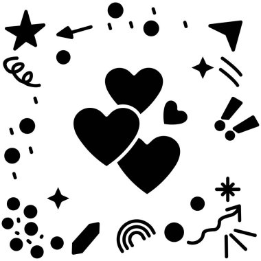 kalpler aşk ve aşk kategorisinde sevgililer günü simgesini sever