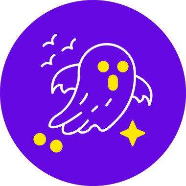 Hayalet. Web simgesi basit illüstrasyon