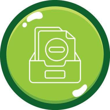 Yeşil bir dosyanın vektör illüstrasyonu