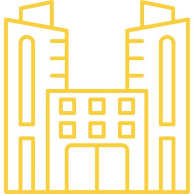 Mimari yapı şehir simgesi taslak biçiminde