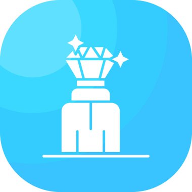 Ödül kupası sahibi düz stil simgesi