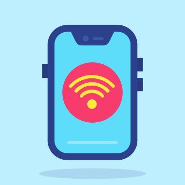 Akıllı telefon ikonu, vektör çizimi. düz dizayn