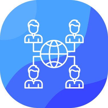 şebeke. Web simgesi basit illüstrasyon