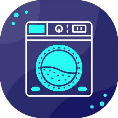 çamaşır makinesi ikon vektör çizimi