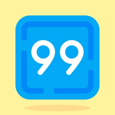 9 numara vektör çizim