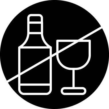 içki ikonu vektör illüstrasyonu