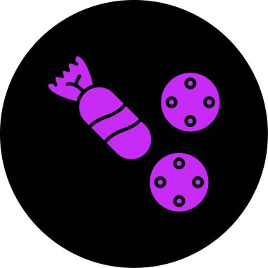 Bowling topu ikonu vektör illüstrasyonu