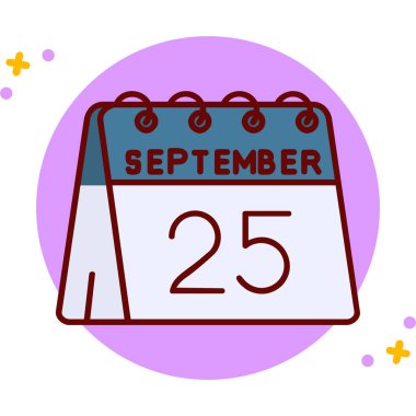 Takvim takvimi olan 23 Ekim, ayın günü, düz simge tasarımı.