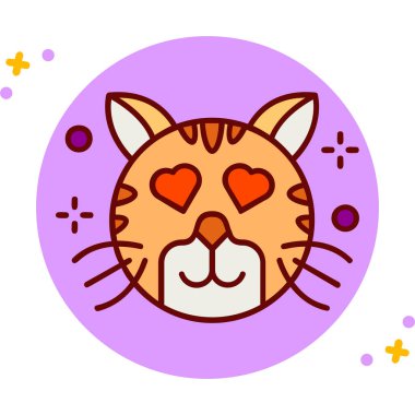 kedi yüz simgesi vektör illüstrasyon tasarımı