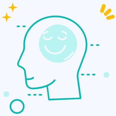 Mutlu gülümseme simgesi tasarımı, vektör illüstrasyonu