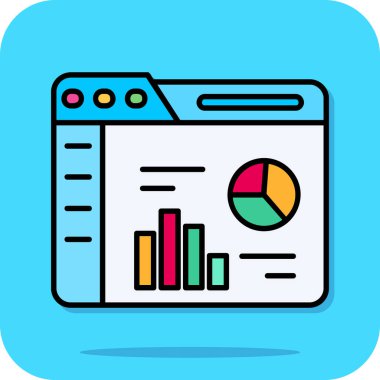 veri analiz renk vektörü simgesi