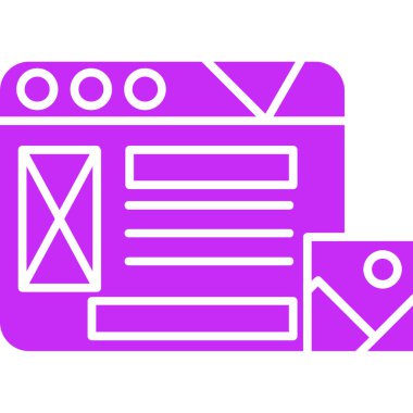 Bir belge simgesinin vektör illüstrasyonu