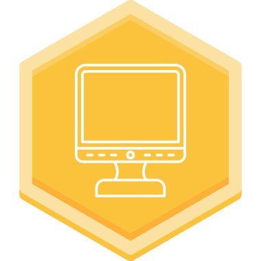 bilgisayar izleyici vektör simgesi