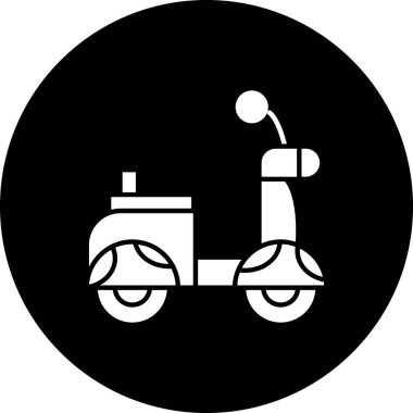 Motosiklet simgesinin vektör illüstrasyonu