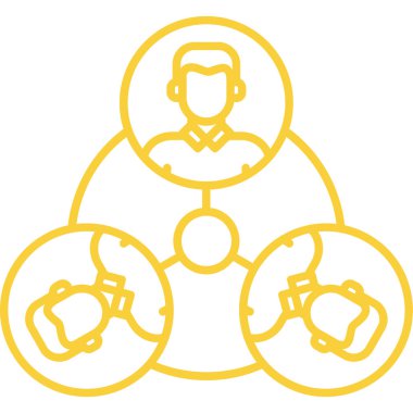 Sosyal ağ simgesi, vektör tasarımı olan insanlar