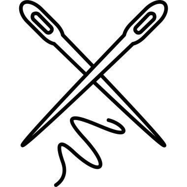 Bir makas ve bıçağın vektör çizimi