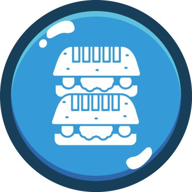 Kek. Web simgesi basit illüstrasyon